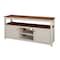 Alaterre Furniture Savannah TV Cabinet, Ivory with Natural Wood Top ASVA10IVW - alternate 1